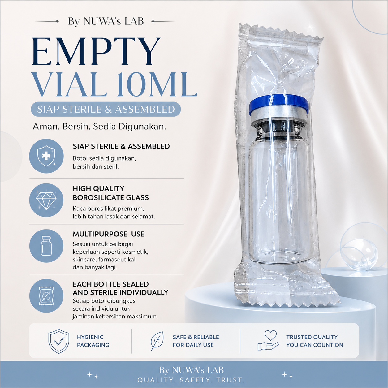 Empty Sterile Vials [10ML]