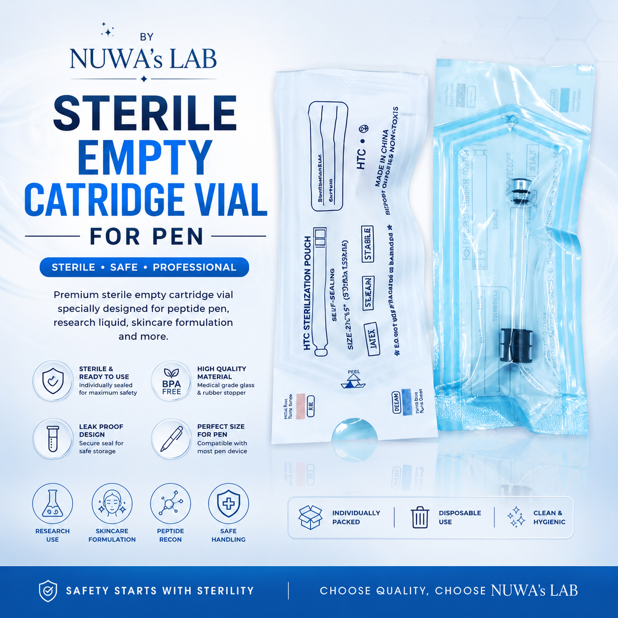 Empty Sterile Catridge For Pen